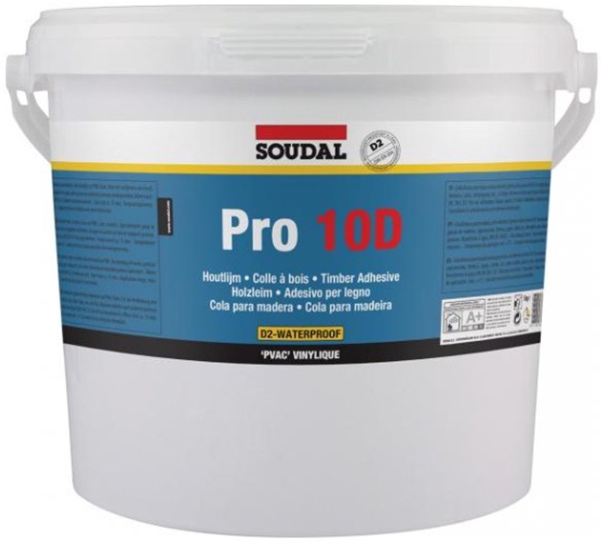 Soudal Pro 10D-Witte Houtlijm 5kg