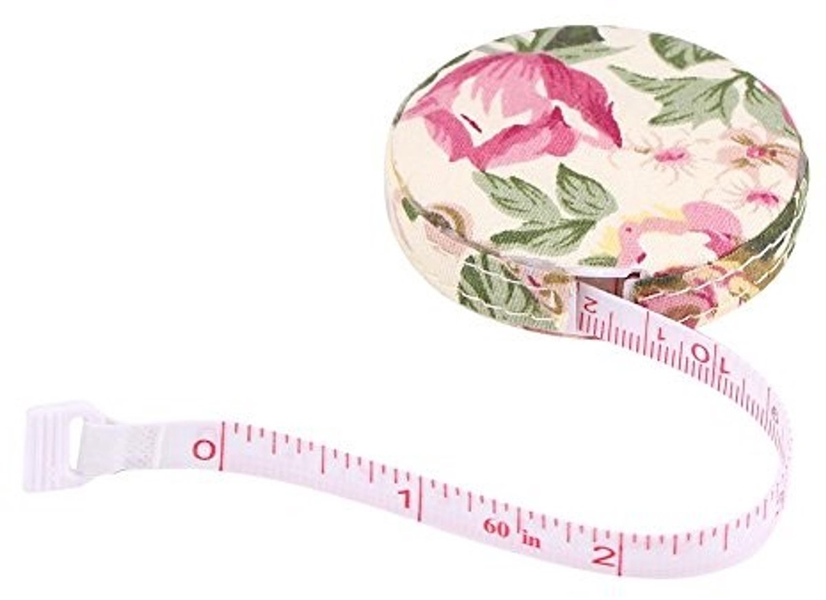 Dailygoods- Meetlint 150 cm - Intrekbaar - Zacht - Lichaamsmeting - Naaien - Geschikt voor Kleding/Handwerk - Meetband