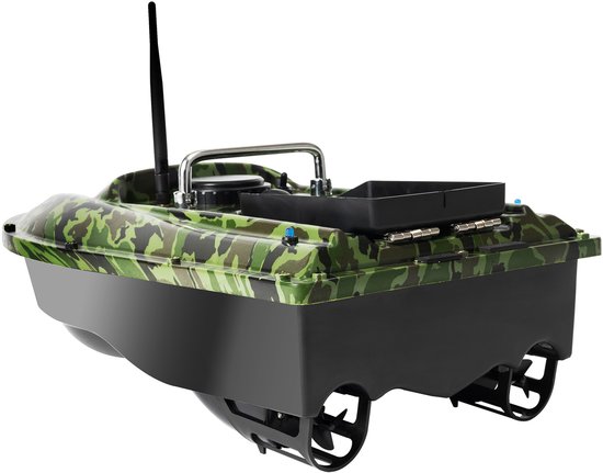 NAVOBIZ Visvoerboot - Voerboot karper - Baitboat - Aasboot - 500 meter bereik - LED-verlichting - Aascontainer van 1,5 kg - Groen — afbeelding 5