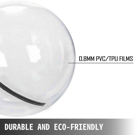 CORE Walk-on-water opblaasbare bal - Waterbal - Zorb ball - Waterloopbal - Inclusief luchtpomp - PVC waterdicht materiaal 0.8mm dik - Duitse ritssluiting - Max. belastbaar 180kg - 200cm van core — afbeelding 5