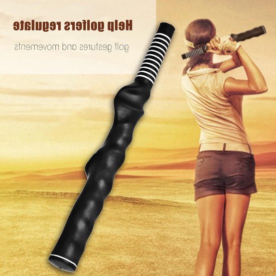 Zwarte Golf Swing Trainer Grip voor Rechtshandige en Linkshandige Golfers - Leerhulpmiddel voor Verbeterde Grip, Houding en Oefening met Lichtgewicht Ontwerp — afbeelding 5