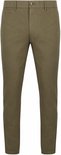 Olijfgroene chino broek voor heren, recht model.