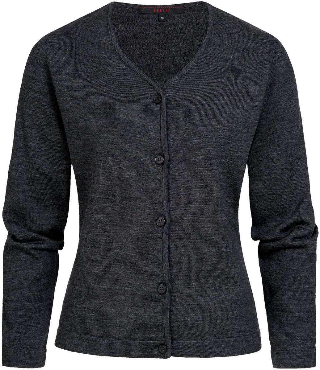 GREIFF 6053 Dames vest knoopsluiting regular fit | Charcoal | Maat M