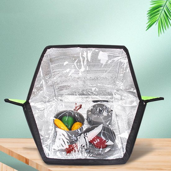 Draagbare Zonneoven - Solar Kooktoestel - Veilig Buitenkoken - Energiezuinig Koken - 37x265x115 cm - Zwart — afbeelding 2