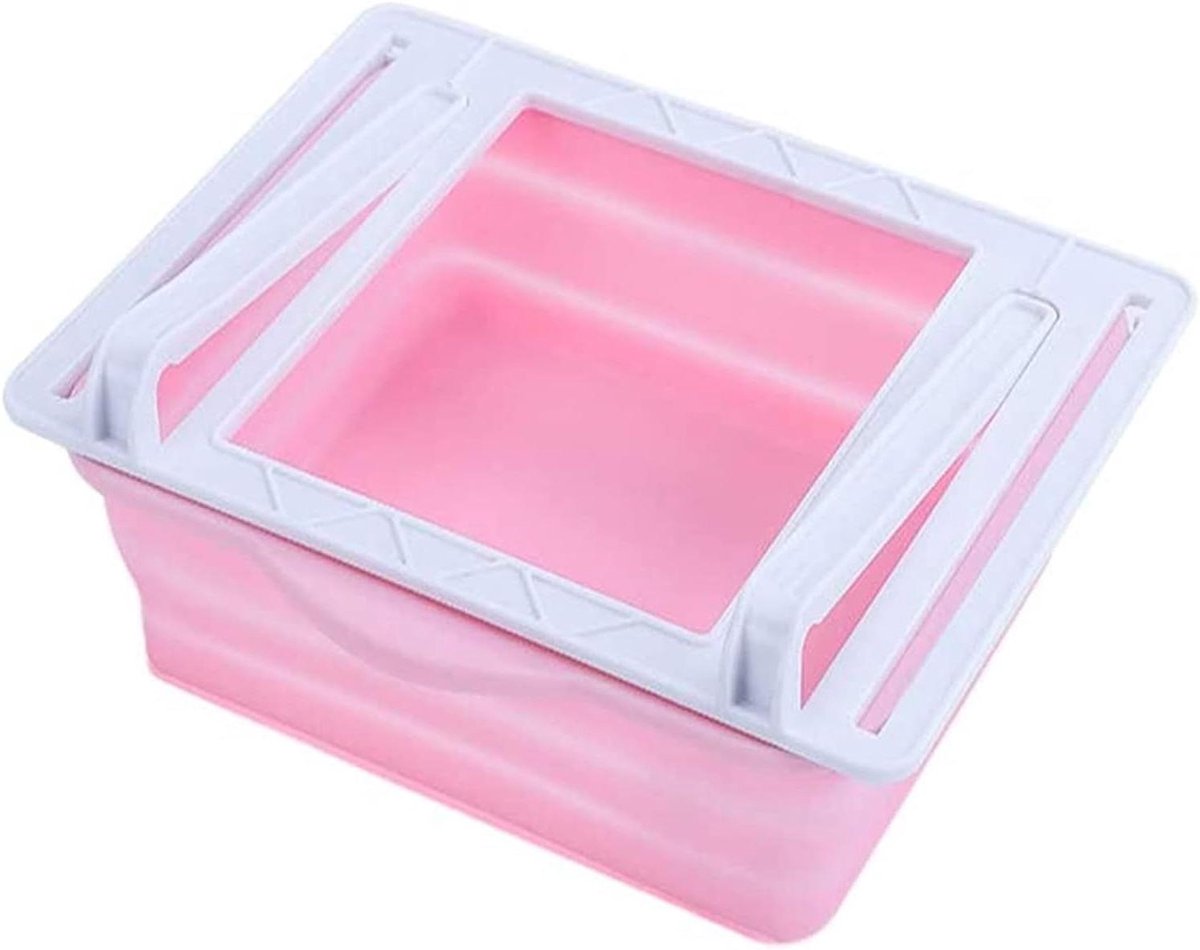 Koelkast Lade Organizer - Vriezer Opberger - Voedsel Ordenen - Uitschuifbaar Ontwerp - 22 cm Lengte - Roze