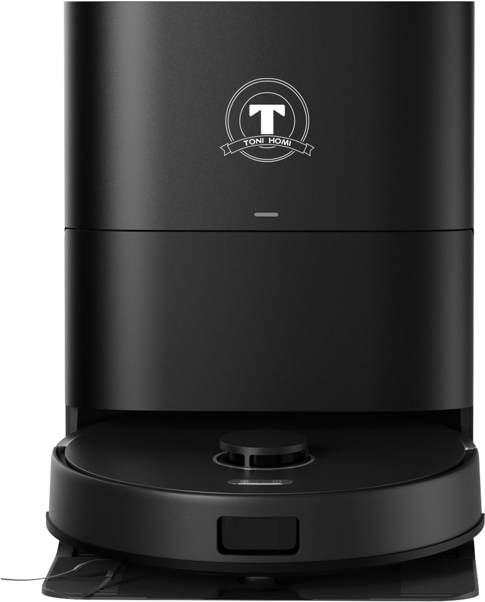 TONIHOMI® X8 - Robotstofzuiger met dweilfunctie - Automatisch legen - Robotstofzuiger met laadstation - LDS Laser navigatie - Met app - Zwart