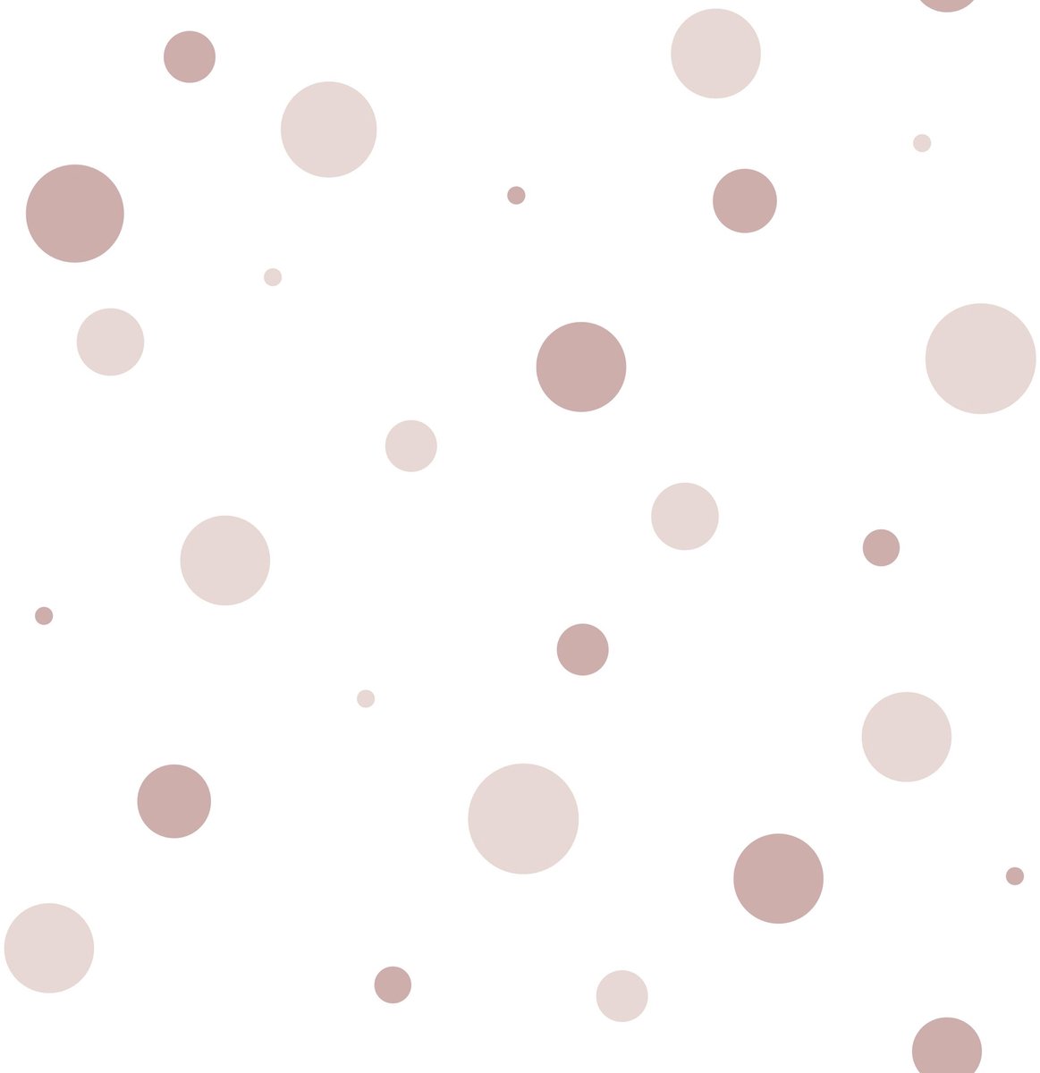 Behang - Rondjes - Stippen - Lichtroze Roze Wit - Babykamer Kinderkamer - Scandinavisch - Vliesbehang - 0,53 x 10,05 M - Happy