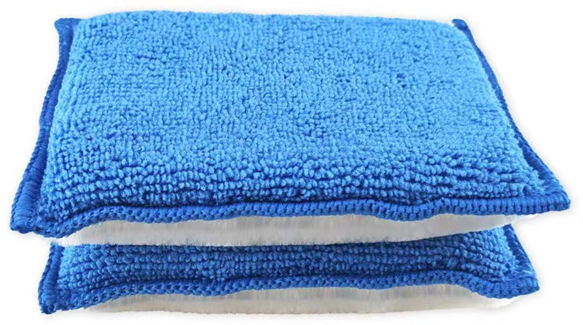 ReflectIQ Interior Scrubbing Pad – Dubbelzijdige Interieurspons 12x8x2 cm – Voor Leder, Kunststof en Auto Interieur