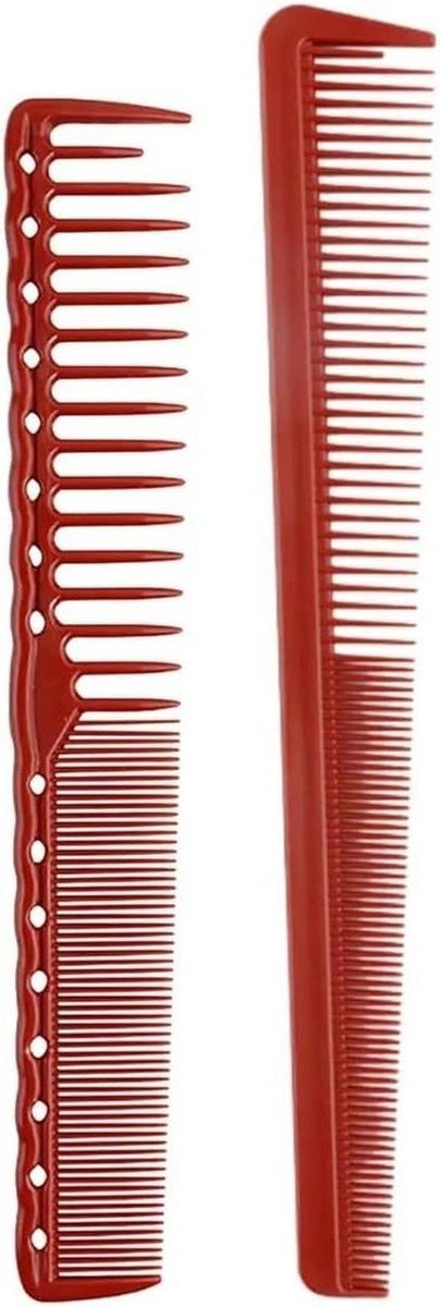 Kamset met opzetstukken - Haarkam knipkam - Haarstyling thuis - Gladde tanden - 200 g - Rood