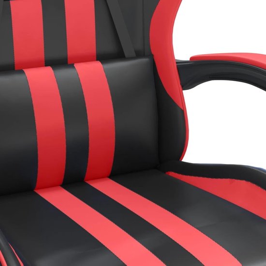 Gaming Stoel - Comfortabele Fauteuil - Comfortabel Zitten - Verstelbare Rugleuning - 131 cm Hoog - Zwart Rood — afbeelding 2