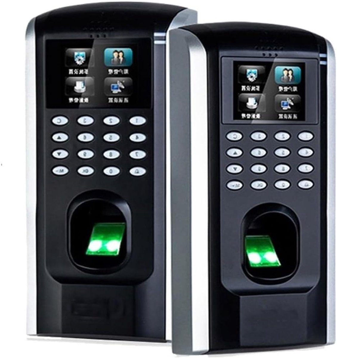 Biometrische Tijdregistratie - Vingerafdrukklok Werknemers - Personeelsadministratie - Geavanceerde Vingerafdruktechnologie - 1500 sjablonen - Zwart