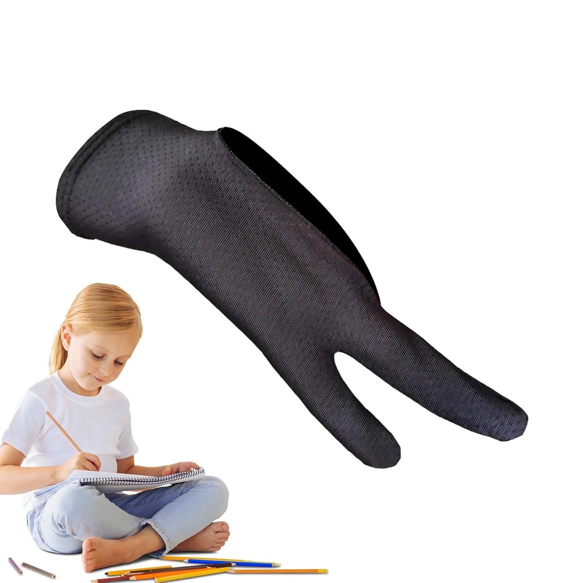 Tekentablet Handschoen - Digitale Kunstenaar Handschoen - Verminderen Wrijving - Ademend Tekencomfort - 2 stuks - A