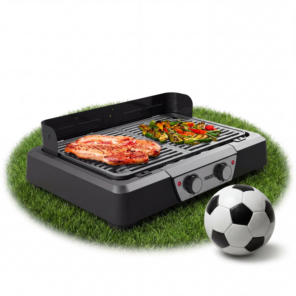 Bol.com Princess BBQ Tafel Grill 112254 - Zwart - Regelbare thermostaat - Tafel BBQ - Grill apparaat - Groot bakoppervlak - 2000... aanbieding