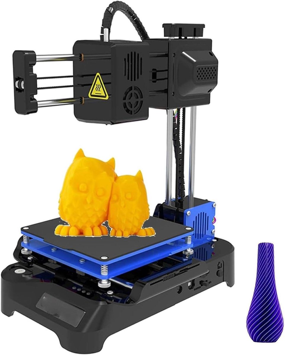Mini 3D Printer - Desktop Printer Kinderprinter - Creativiteit Stimuleren - Automatische Kalibratie - 100x100x100mm - Zwart