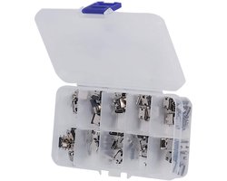 100 Stuks TYPE C USB Female Plug Connector Jack Solder Reparatie en Vervangingsset met RVS Behuizing voor Computers, USB Apparaten, Mice en Toetsenborden