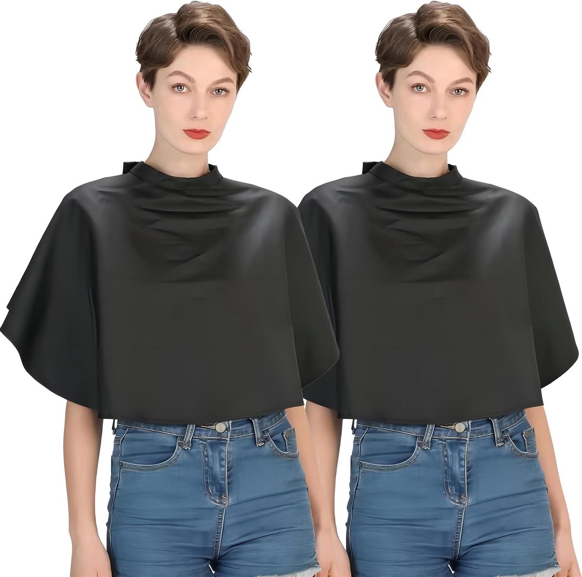 Set van 2 Kapperscapes, Waterdichte Nylon Schorten voor Haarverzorging en Make-up, Ideaal voor Kappers en Thuisgebruik