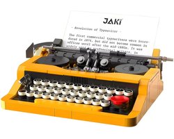 Jaki 8216 Mini Typemachine Retro Classic bouwset | Schrijfmachine icons creator modelbouw | Vintage constructie educatief speelgoed bouwpakketten voor volwassenen & kinderen | DIY apparaat gechikt voor lego | Bouwdoos met 254 bouwstenen Image