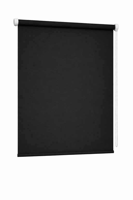 Store enrouleur occultant Madeco Mini Roll 68x215 cm – Noir – Sans perçage – 100 % occultant – Ajustable sur mesure