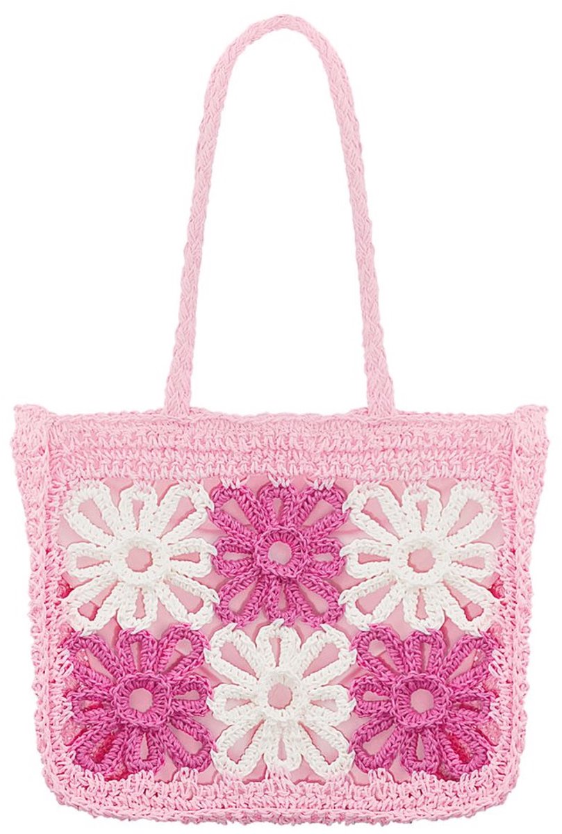 YWG - Strandtas flower future - Bloemen - Roze