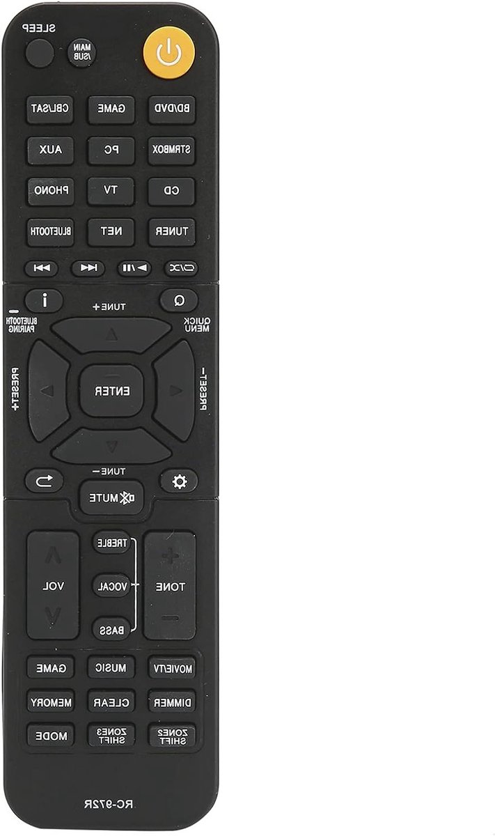 Universele Afstandsbediening Vervanging voor Onkyo TV en Receiver, Compatibel met TX-NR696, TX-NR797 en TX-RZ840