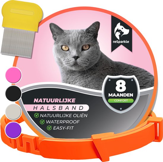 Lifell Natuurlijke Teken- en Vlooienband Kat