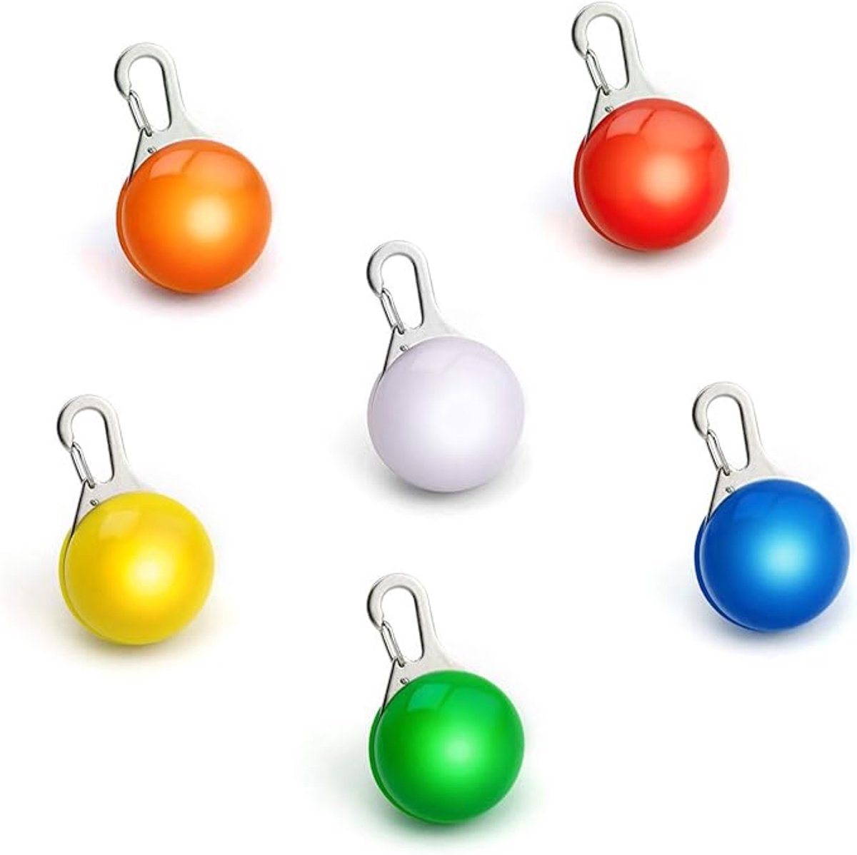 LED Halsband Hangers voor Hond & Kat – Set van 6 | Veiligheidslampje voor Zichtbaarheid in het Donker