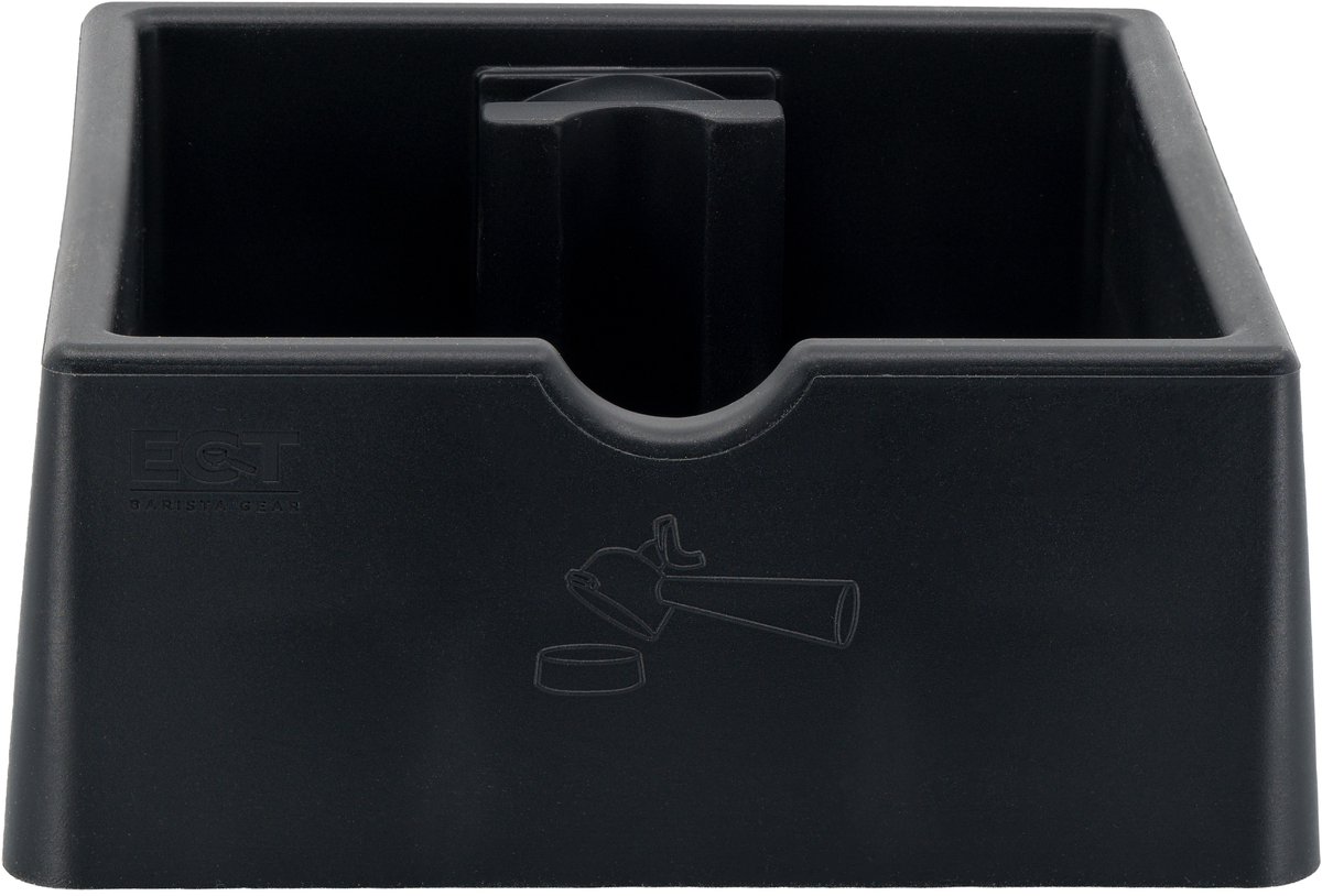 ECT Barista Gear - Knockbox - Zwart - ABS - Klopbak - Uitklopbak - Koffiedikbak - Tampermat - Barista - Thuis barista - Espressomachine