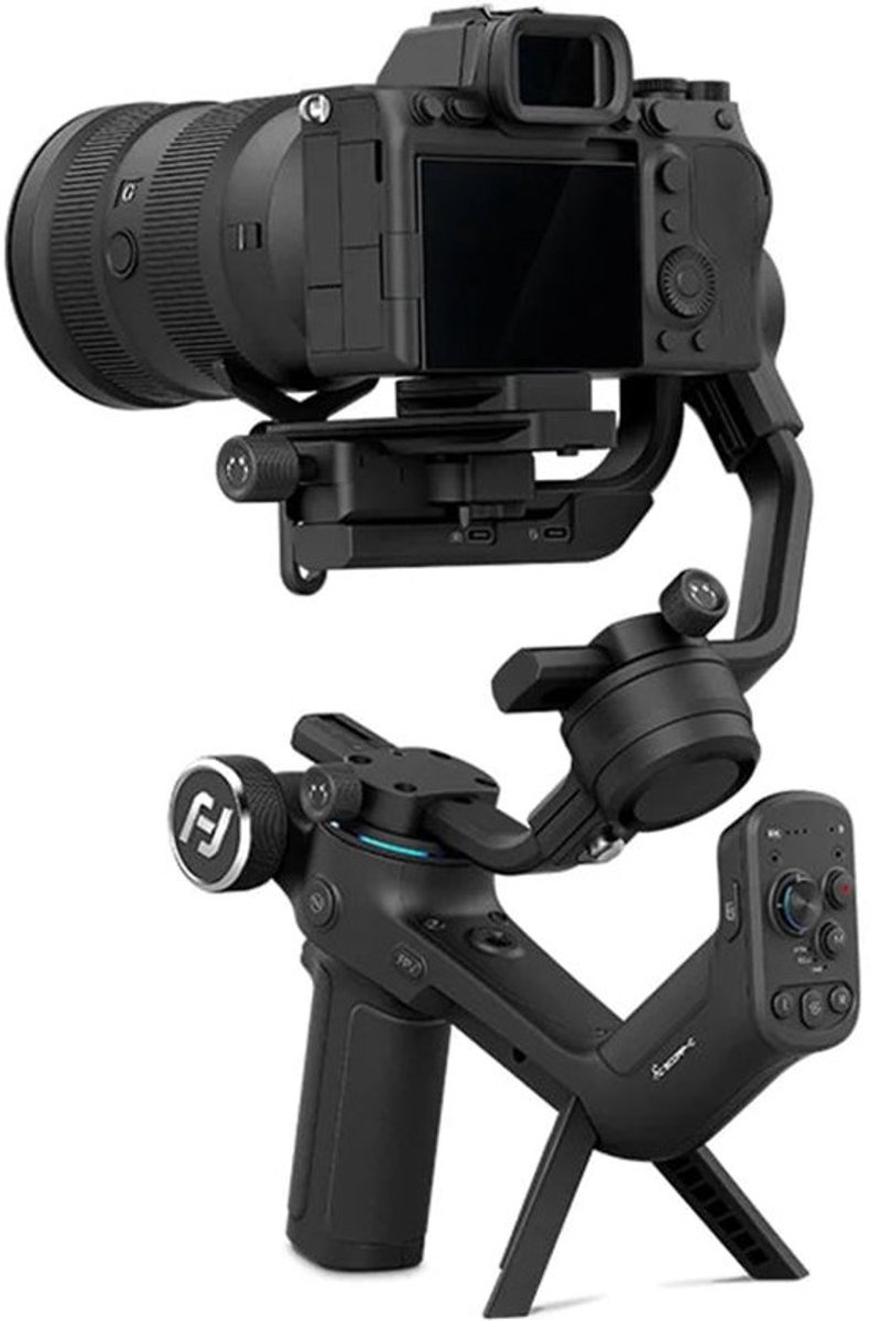 Gimbal Smartphone - Stabilisator voor Smartphone & Camera - Gimbal voor Smartphone & Camera - Handheld spiegelloos - Rolhoek 320° - Koershoek 360° - 3-Axis - Alles-in-één - Zwart