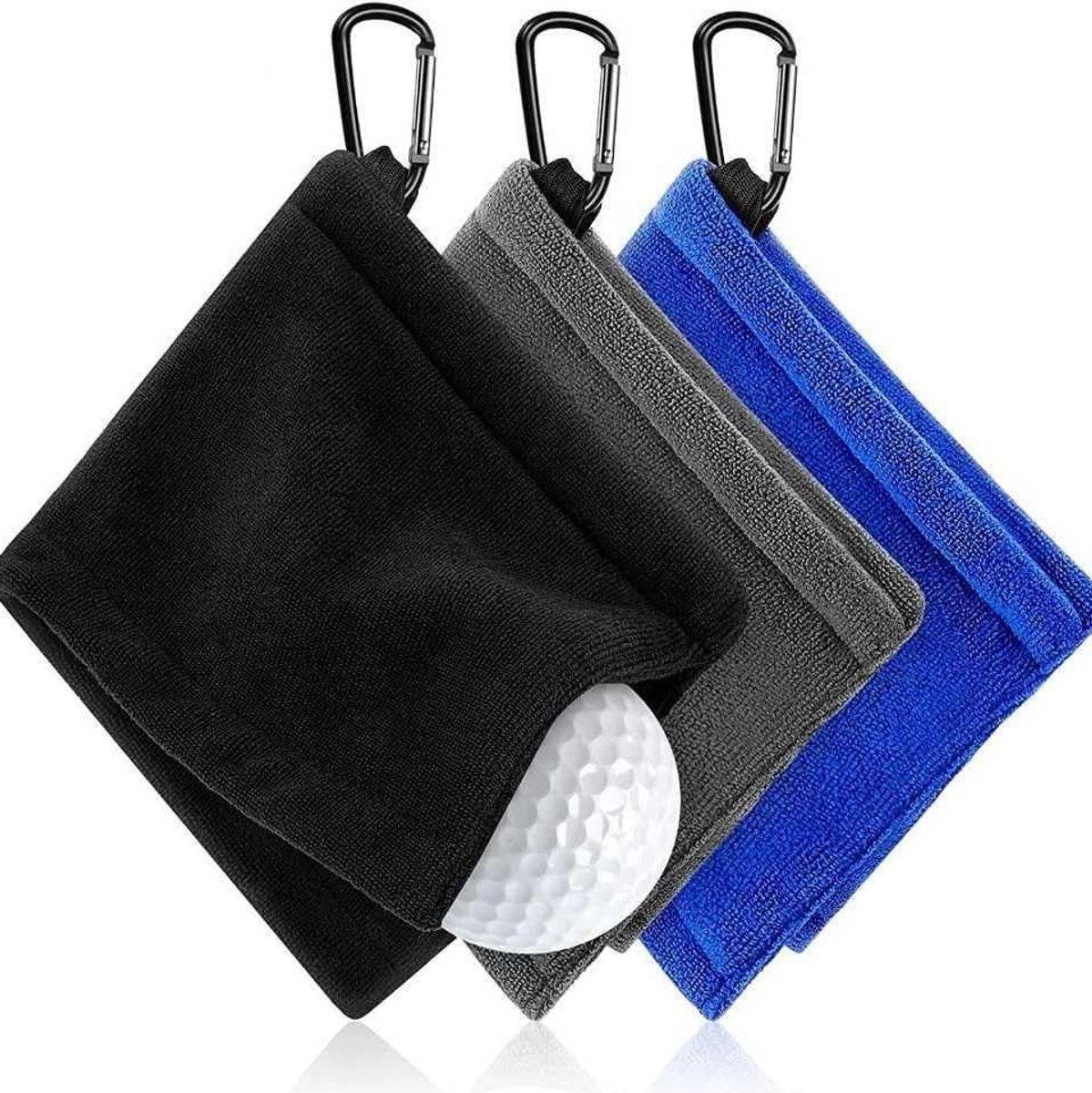 Set van 4 Microvezel Golfhanddoeken, Absorberend en Compact, Ideaal voor Sport, Fitness en Outdoor Activiteiten