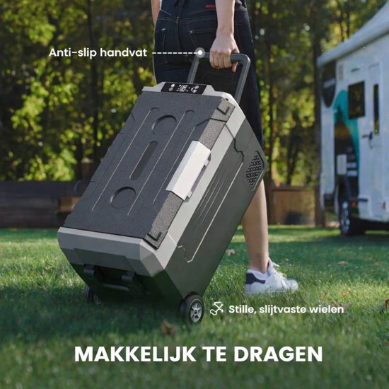 Sello! 45L koelbox - koelkast - frigobox - dubbele zone - koelen - vriezen - 12 en 230 volt - wielen - bluetooth - ledv - zwart van Merkloos — afbeelding 2