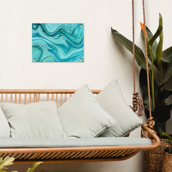 Décoration de Jardin Huile Turquoise - 40x30 cm