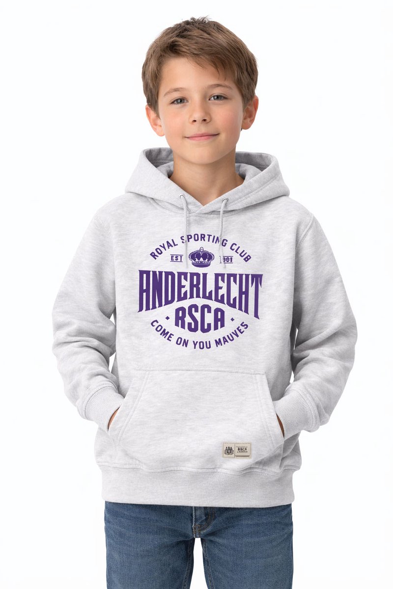 Hoodie RSC Anderlecht kids COYM grijs maat 122/128 (7 a 8 jaar)
