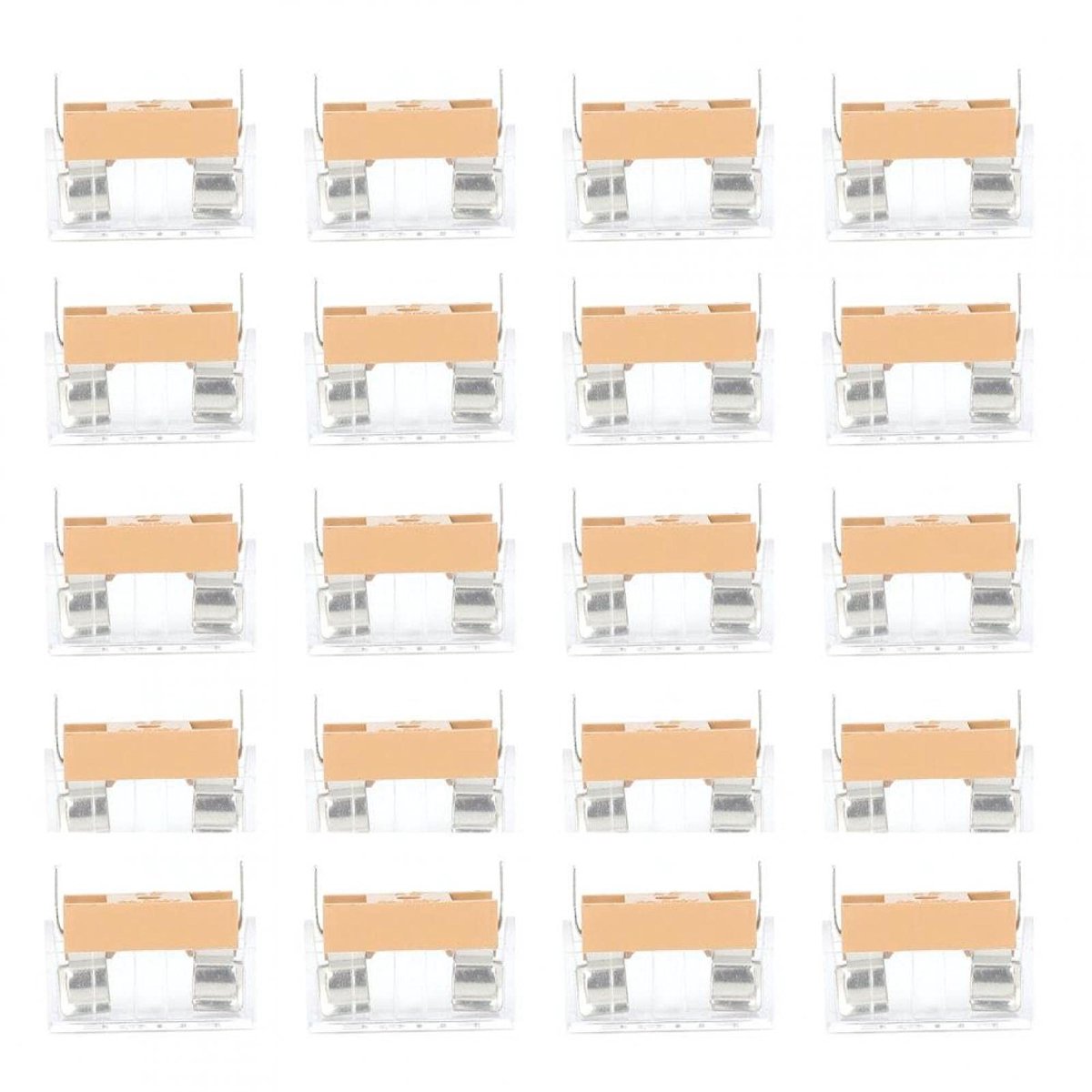 ONF3 - 20Pcs Fuse Holder - Fusehouder met Transparante Deksel - Hoogwaardige Materialen - Geschikt voor 5X20 Fuse - Duurzaam en Betrouwbaar - Ee...