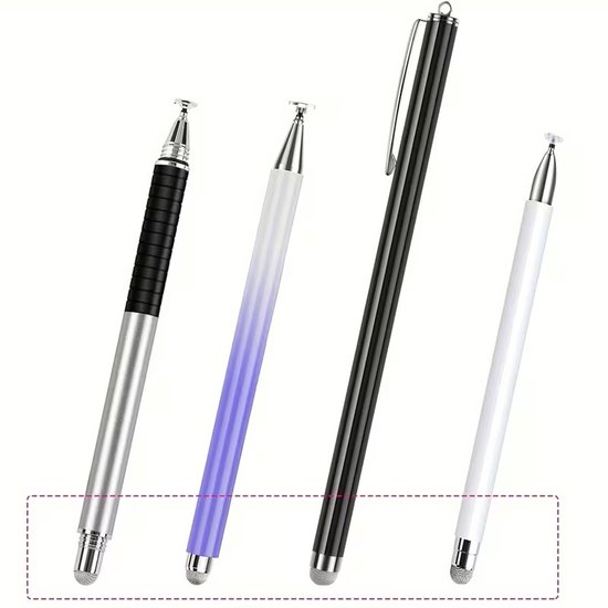 Silver Fiber Cloth Stylus Tips - 2 Stuks - Universeel - M5 Schroefdraad - Zachte & Precieze Touch - @ Lu’s Today™ - Creative Essentials van Merkloos — afbeelding 2