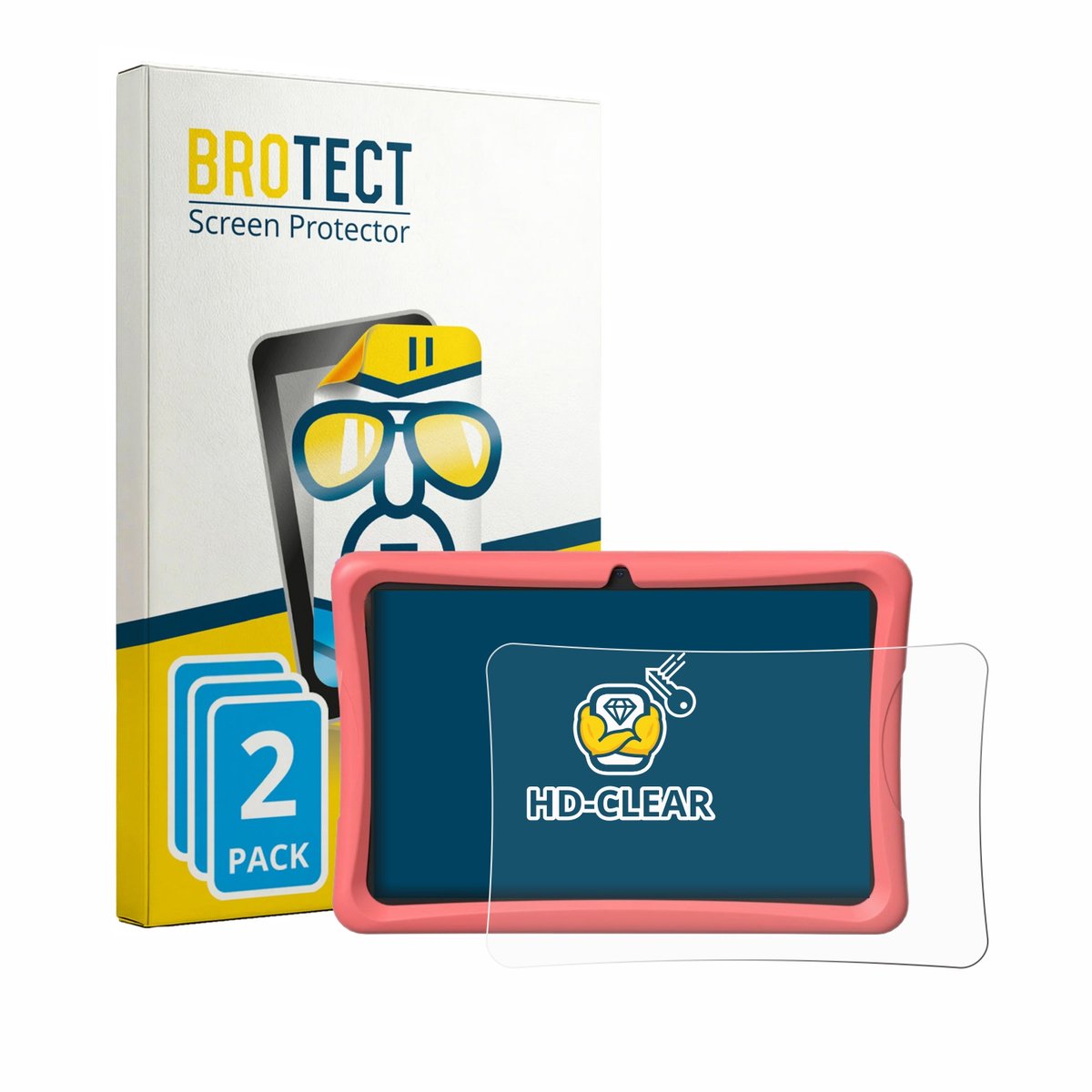 BROTECT - Screenprotector voor Tabwee K10 - Folie Beschermfolie transparant 2 Stuks