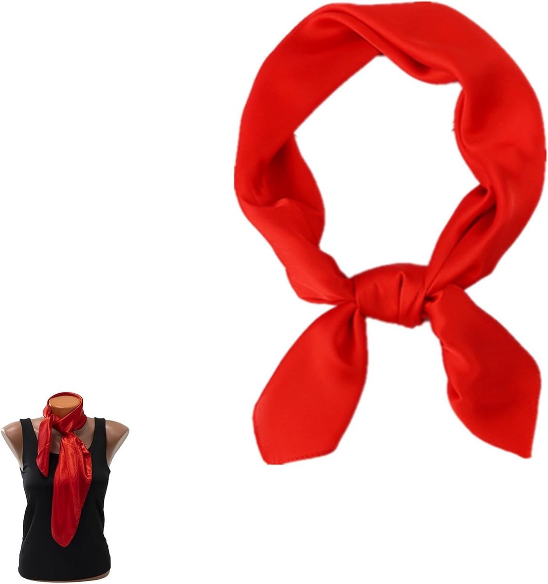 Elegante Satijnen Sjaal voor Vrouwen - Vierkante Hoofddoek, Haaraccessoire en Zijden Sjaal van 70x70cm, Perfect voor Mode en Styling
