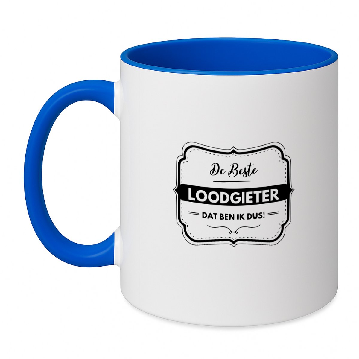 Hacebo® - De beste loodgieter dat ben ik dus koffiebeker zee blauw - Loodgieter - Vrienden familie - thee mok - koffie beker - Collega - Cadeau - koffiemok - 350 ML inhoud