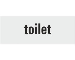 Aluminium deurbordje tekst: toilet Zelfklevend | 130x50x0,5 