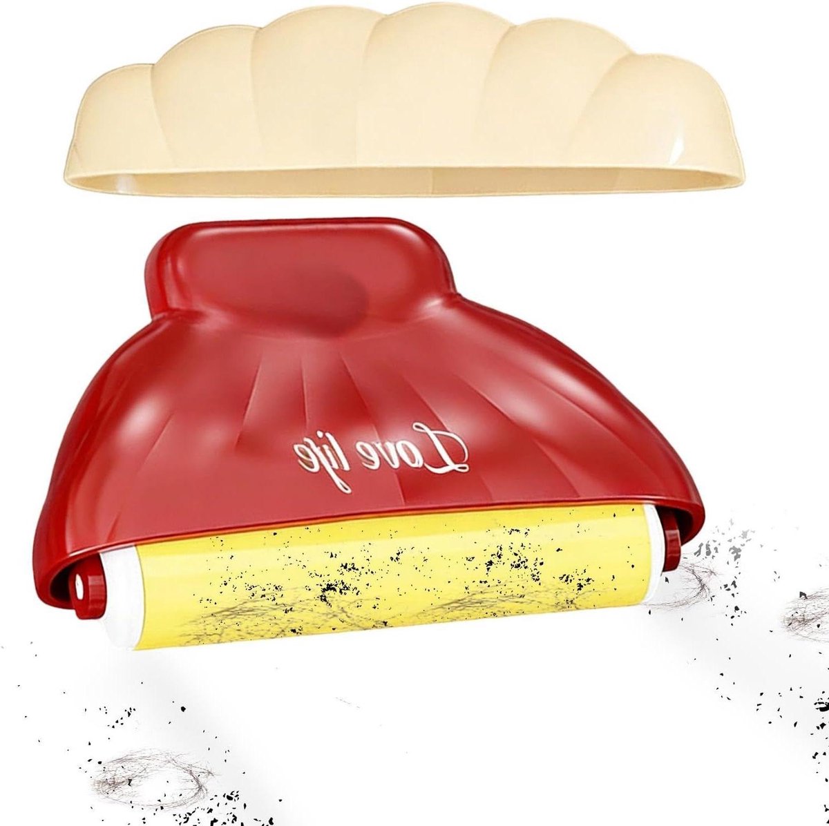 Zelfklevende Pluisroller - Kledingroller Ontpluizer - Kleding Reinigen - Extra Kleverige Laag - 6 x 7 cm - Rood
