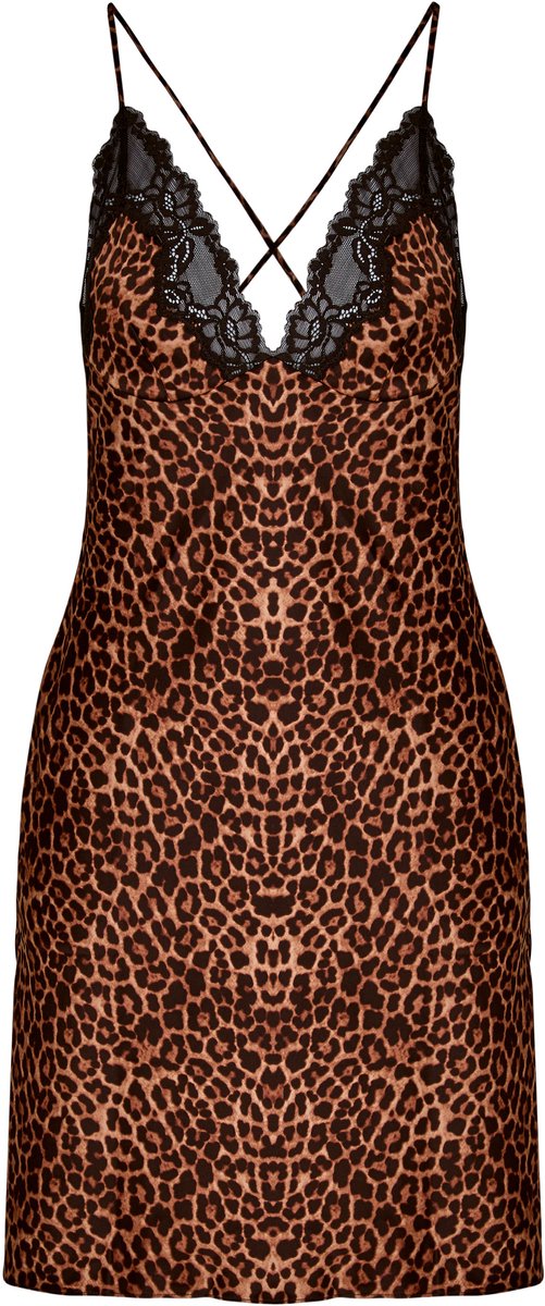 Hunkemöller Slipdress Leopard Gabrielle Zwart