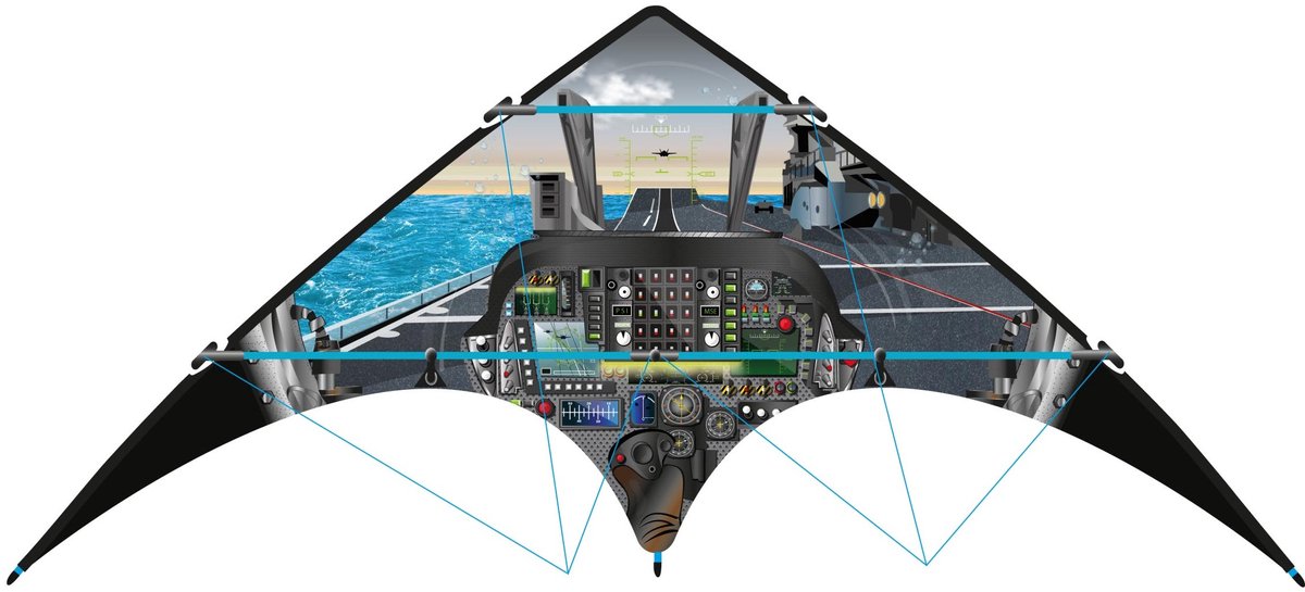 Vlieger Cockpit Bestuurbaar 150 X 66 CM