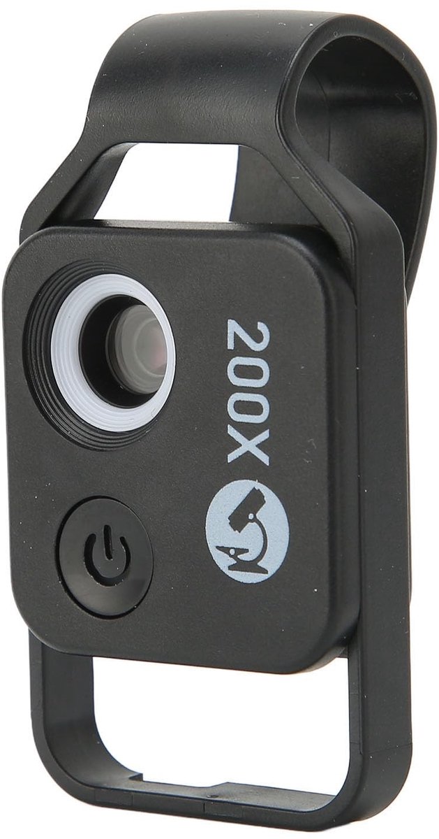 Dailygoody - Microscoop voor Mobiele Telefoons - 200x Vergroting - Handige Clipvorm - LED-lens - Ideaal voor Onderzoek - Geschikt voor Smartphone