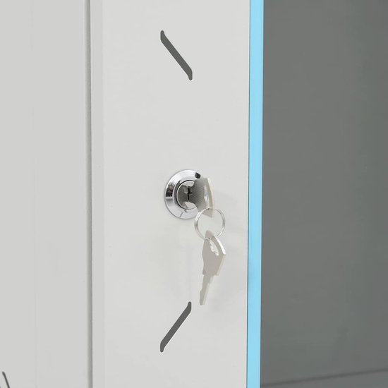 vidaXL - Netwerkkast - 15U - 19" - IP20 - 60x45x86 - cm - grijs van Merkloos — afbeelding 5