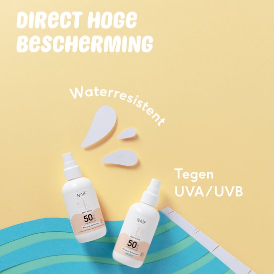 Naïf Minerale Zonnebrand Spray - Baby's & Kinderen - SPF50 - Zonder Parfum - UVA/UVB Bescherming - 100ml