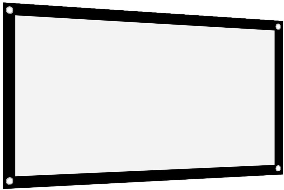 Dailygoody - Projectorscherm - Draagbaar - Kreukvrij - Zacht Wit Polyester - Ondersteuning voor Dubbelzijdige Projectie - Geschikt voor Binnen en Buiten