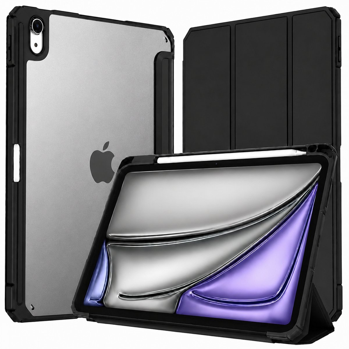 Sounix Tablet hoes Geschikt voor Apple iPad 11 (2025) A16 / Apple iPad 10.9 (2022) - Hoesje - Zwart