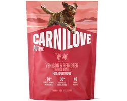 1,5 kg Carnilove active adult all breeds venison / reindeer / wild boar hondenvoer