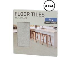 Zelfklevende vloertegels grijs - 30,5 x 30,5 cm - (2x11 stuks)