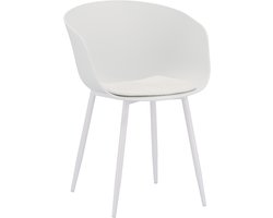 Eetkamerstoel Matte White - kuipstoel mat wit