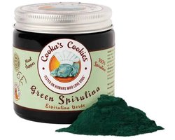 Cooka's Cookies Green Spirulina (30 gram) - Superalg, voor een boost voor de spijsvertering & immuunsysteem - voor honden